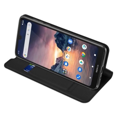 „Dux Ducis“ Skin серии Nokia 1.3 чёрный кожаный чехол-книжка | Vacins.lv