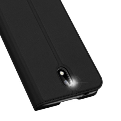 „Dux Ducis“ Skin серии Nokia 1.3 чёрный кожаный чехол-книжка | Vacins.lv