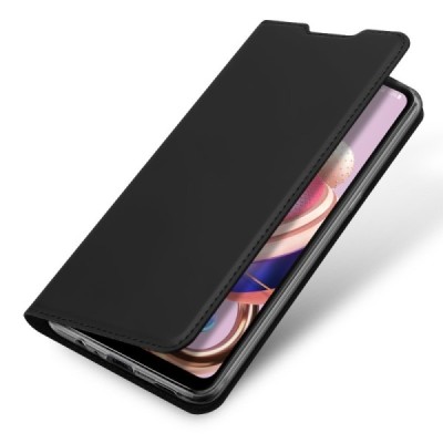 „Dux Ducis“ Skin серии LG K51s (LM-K510) чёрный кожаный чехол-книжка | Vacins.lv