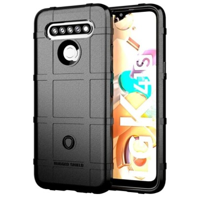 LG K51s (LM-K510) „Stiff“ твердый силиконовый чехол из TPU чёрного цвета | Vacins.lv