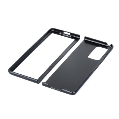Samsung Galaxy Z Fold2 5G (F916B) Foldable Leather melns ādas plastika apvalks | Vacins.lv