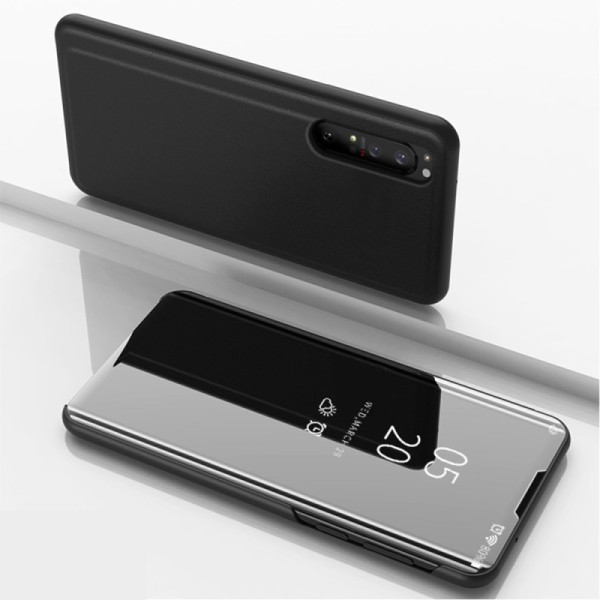 Пластиковый чехол-книжка - чёрный (Xperia 1 II)