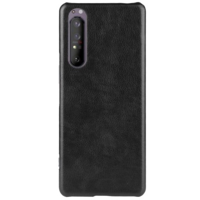 Soft Slim серии Sony Xperia 1 II чёрный кожаный чехол | Vacins.lv