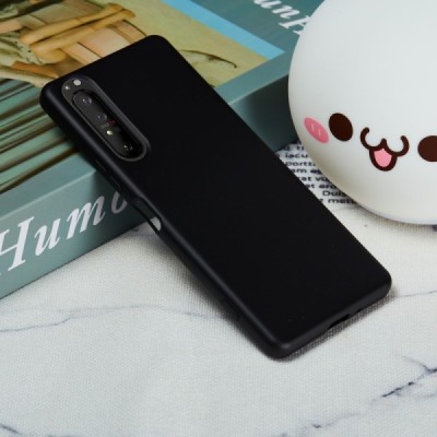 Sony Xperia 1 II Shell cieta silikona (TPU) melns apvalks | vacins.lv