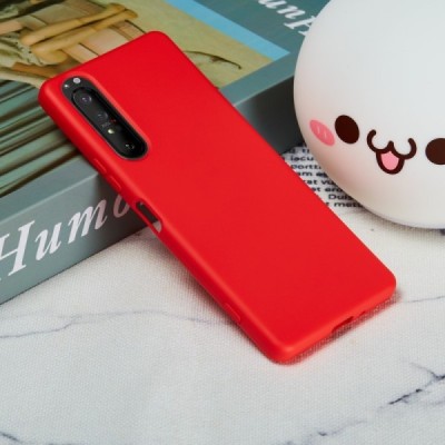 Sony Xperia 1 II Shell cieta silikona (TPU) sarkans apvalks | vacins.lv