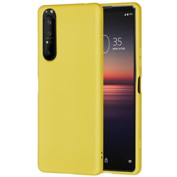 Твердый силиконовый чехол (TPU) „Shell“ - жёлтый (Xperia 1 II)