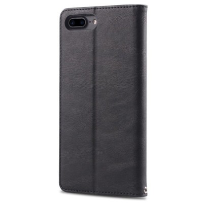„AZNS“ Retro Apple iPhone 7 Plus (iPhone 8 Plus) открываемый чёрный кожаный чехол - книжка | Vacins.lv
