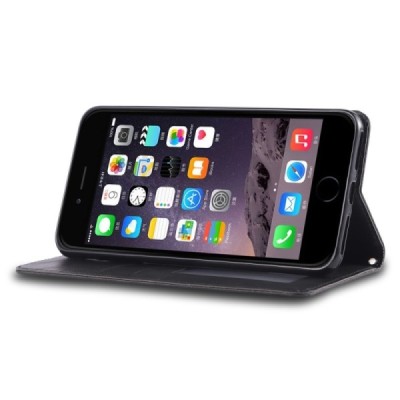 „AZNS“ Retro Apple iPhone 7 Plus (iPhone 8 Plus) открываемый чёрный кожаный чехол - книжка | Vacins.lv