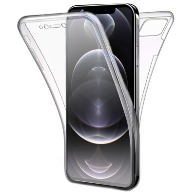 Apple iPhone 12 (12 Pro) прозрачный двойной твердый силиконовый чехол из TPU, самый тонкий в мире | Vacins.lv