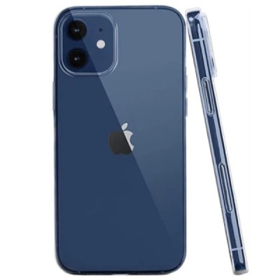 Apple iPhone 12 Mini dzidrs (caurspīdīgs) cieta silikona TPU pasaulē planākais apvalks | Vacins.lv