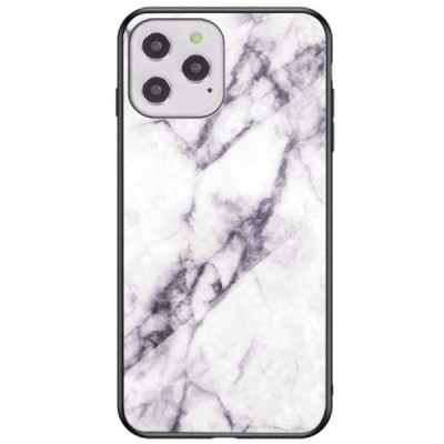 Apple iPhone 12 (12 Pro) „Marble“ твердый силиконовый чехол TPU белого цвета | Vacins.lv