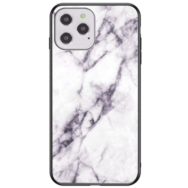 „Marble“ cieta silikona (TPU) apvalks - balts (iPhone 12 / 12 Pro)