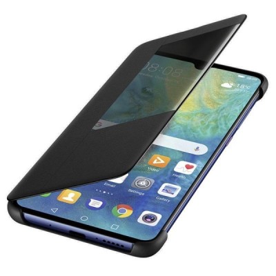 Официальный Huawei Mate 20 Smart View Flip Cover чёрный чехол-книжка | Vacins.lv