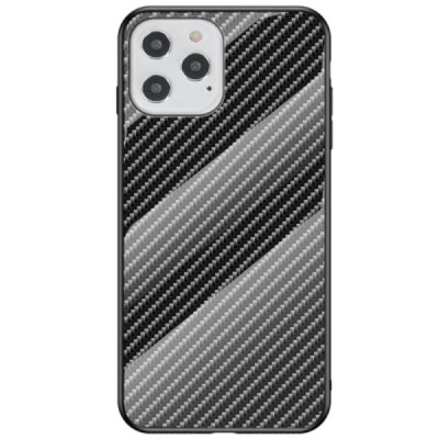 Apple iPhone 12 (12 Pro) „Fiber“ твердый силиконовый чехол TPU чёрного цвета | Vacins.lv