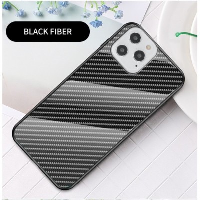 Apple iPhone 12 (12 Pro) „Fiber“ твердый силиконовый чехол TPU чёрного цвета | Vacins.lv