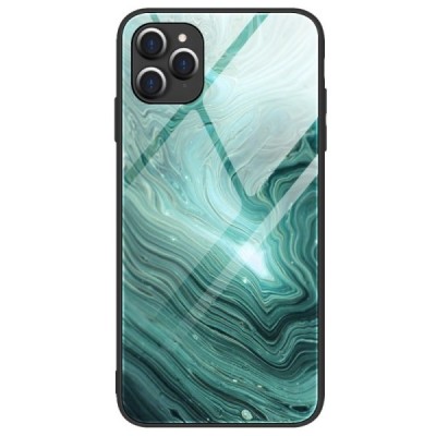 Apple iPhone 12 (12 Pro) „Marble“ Skin твердый силиконовый чехол TPU зелёного цвета | Vacins.lv