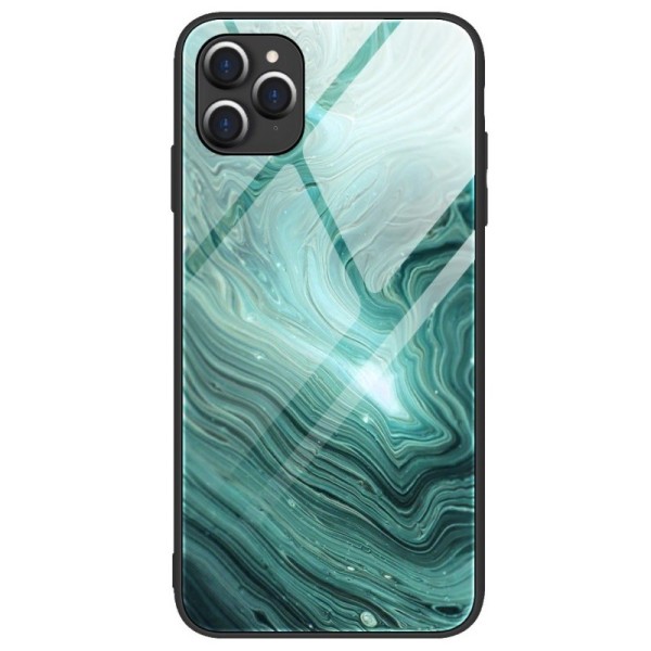 „Marble“ Skin твердый силиконовый (TPU) чехол - зелёный (iPhone 12 / 12 Pro)