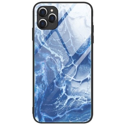 Apple iPhone 12 (12 Pro) „Marble“ Skin твердый силиконовый чехол TPU синего цвета | Vacins.lv