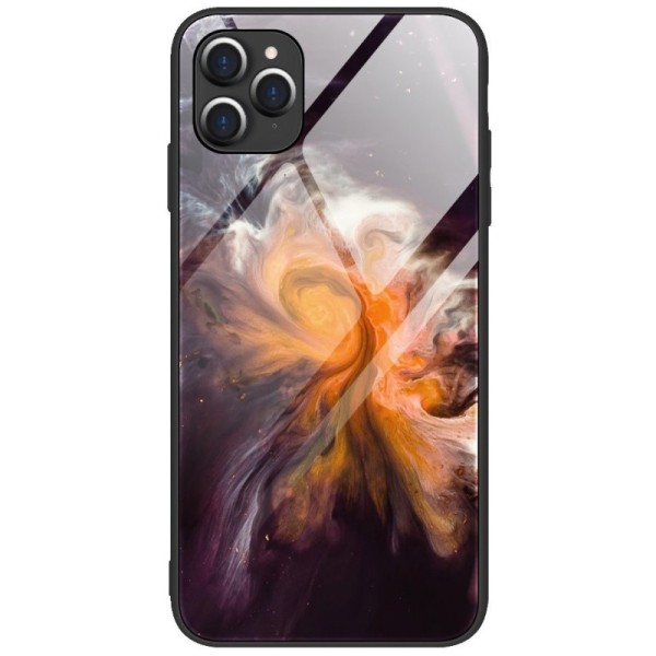 „Marble“ Skin твердый силиконовый (TPU) чехол - оранжевый (iPhone 12 / 12 Pro)