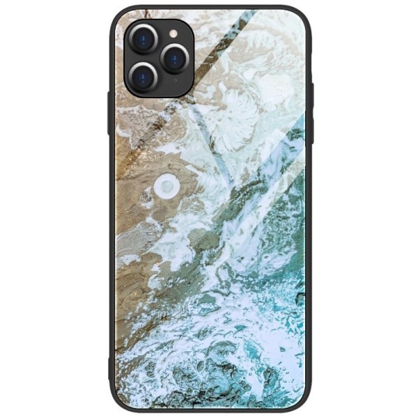 „Marble“ Skin твердый силиконовый (TPU) чехол - коричневый (iPhone 12 / 12 Pro)