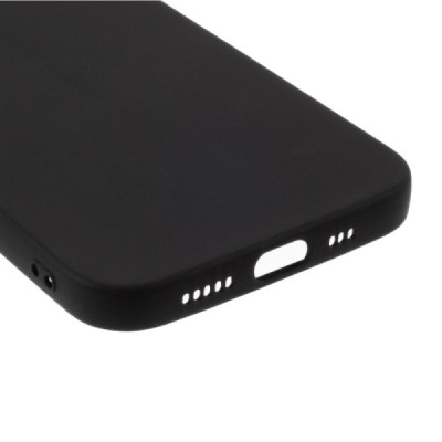 Apple iPhone 12 (12 Pro) самый тонкий в мире чехол из чёрного твердого силикона TPU | Vacins.lv