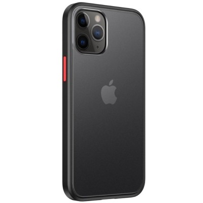 Apple iPhone 12 (12 Pro) „IPAKY“ Specter силиконовый прозрачный чехол с чёрной рамкой | Vacins.lv