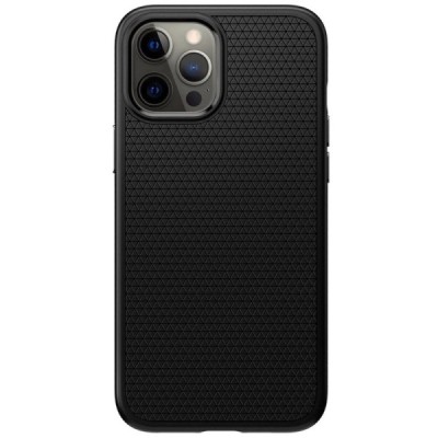 „Spigen“ Liquid Air Apple iPhone 12 Pro Max чёрный твердый силиконовый чехол | Vacins.lv