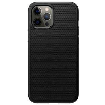 „Spigen“ Liquid Air Apple iPhone 12 (12 Pro) чёрный твердый силиконовый чехол | Vacins.lv