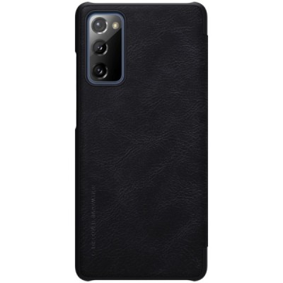 Samsung Galaxy S20 FE (Fan Edition) greznais Nillkin Qin sērijas ādas atvērams melns maciņš, maks | Vacins.lv