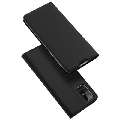 Dux Ducis Skin серии Samsung Galaxy M31s (M317F) чёрный кожаный чехол-книжка | Vacins.lv