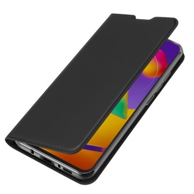 Dux Ducis Skin серии Samsung Galaxy M31s (M317F) чёрный кожаный чехол-книжка | Vacins.lv