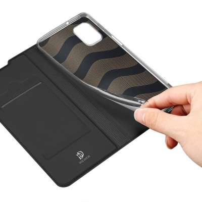 Dux Ducis Skin серии Samsung Galaxy M31s (M317F) чёрный кожаный чехол-книжка | Vacins.lv