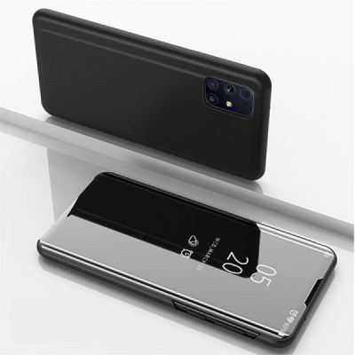 Samsung Galaxy M31s (M317F) открываемый чёрный пластиковый чехол-книжка | Vacins.lv