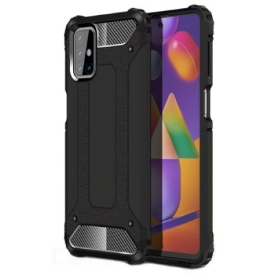 Pastiprinātas aizsardzības melns Samsung Galaxy M31s (M317F) apvalks | Vacins.lv
