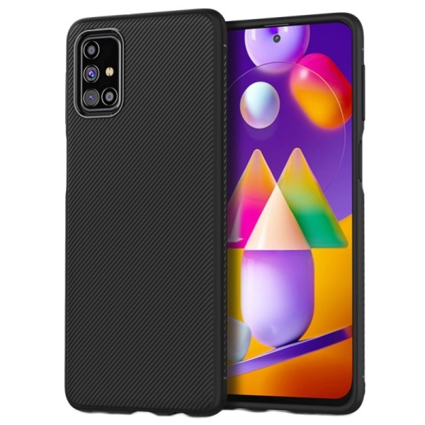 „Jazz“ твердый силиконовый (TPU) чехол - чёрный (Galaxy M31s)