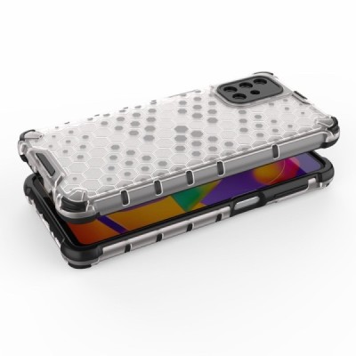 Улучшенная защита Honeycomb Samsung Galaxy M31s (M317F) прозрачный твердый силиконовый (TPU) и пластиковый чехол | Vacins.lv