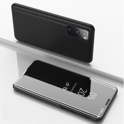 Samsung Galaxy S20 FE (Fan Edition) открываемый чёрный пластиковый чехол-книжка | Vacins.lv