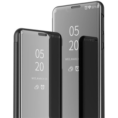 Samsung Galaxy S20 FE (Fan Edition) открываемый чёрный пластиковый чехол-книжка | Vacins.lv