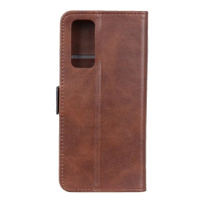 Samsung Galaxy S20 FE (Fan Edition) atvēramais ādas brūns maciņš, grāmata (maks) | Vacins.lv