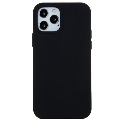 Твердый силиконовый чехол (TPU) для Apple iPhone 12 (12 Pro) - чёрный | Vacins.lv