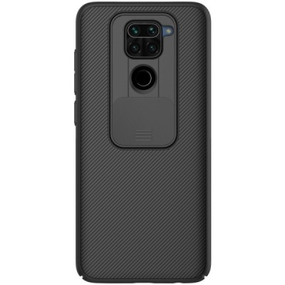 Xiaomi Redmi Note 9 Nillkin CamShield чёрный чехол, задняя часть с защитой камеры | Vacins.lv