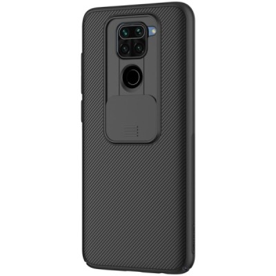 Xiaomi Redmi Note 9 Nillkin CamShield чёрный чехол, задняя часть с защитой камеры | Vacins.lv