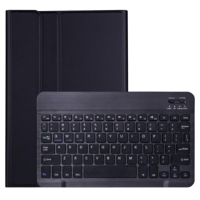 Samsung Galaxy Tab A7 10.4 2020 (T505,T500) ādas atvēramais melns futrālis ar bluetooth tastatūra | Vacins.lv