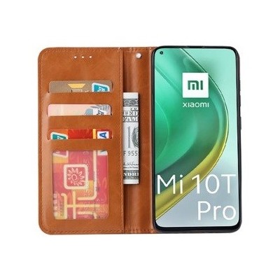 Роскошный кожаный чехол-книжка ''Comma" Xiaomi Mi 10T (Mi 10T Pro) черный | Vacins.lv