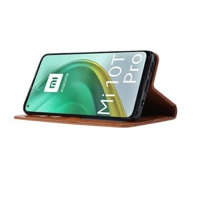 Роскошный кожаный чехол-книжка ''Comma" Xiaomi Mi 10T (Mi 10T Pro) красный | Vacins.lv