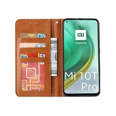 Роскошный кожаный чехол-книжка ''Comma" Xiaomi Mi 10T (Mi 10T Pro) красный | Vacins.lv