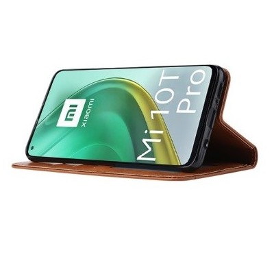 Роскошный кожаный чехол-книжка ''Comma" Xiaomi Mi 10T (Mi 10T Pro) бордовый | Vacins.lv