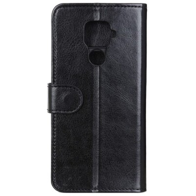 Xiaomi Redmi Note 9 открываемый чёрный кожаный чехол - книжка | Vacins.lv