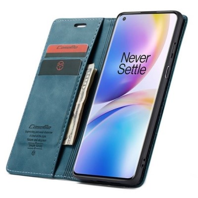 OnePlus 8 Pro CaseMe Retro открываемый, зелёного цвета, кожаный чехол – книжка | Vacins.lv