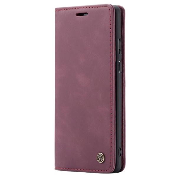 Кожиный чехол-книжка "CaseMe" Retro - бордовый (OnePlus 8)